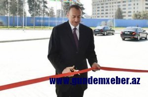 İlham Əliyev Pirşağı dəmir yolu stansiyasının açılışında