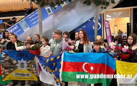 Ukraynadan daha 30 uşaq reabilitasiya üçün Azərbaycana gətirildi